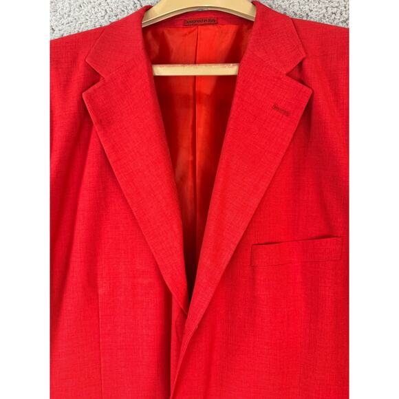 JP Designed In Italy Santa Suit Mens 52R Jacket 48x29 Pants Red - Picture 3 of 16